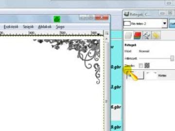 GIMP Vine ecset használata lomb rajzolásához