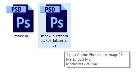 PSD fájl rétegek és csoportok