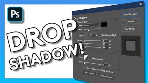Photoshop Drop Shadow beállítások