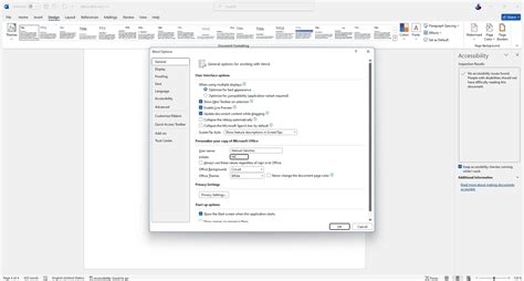 Microsoft Word felület háttérkép beállítással