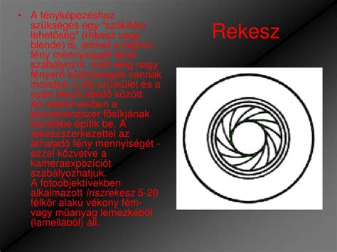 Fényképezőgép belső felépítése: lencse, rekesz, szenzor