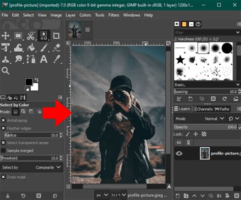 PNG exportálás GIMP-ben