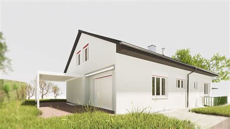Archicad fehér modell renderelés példa