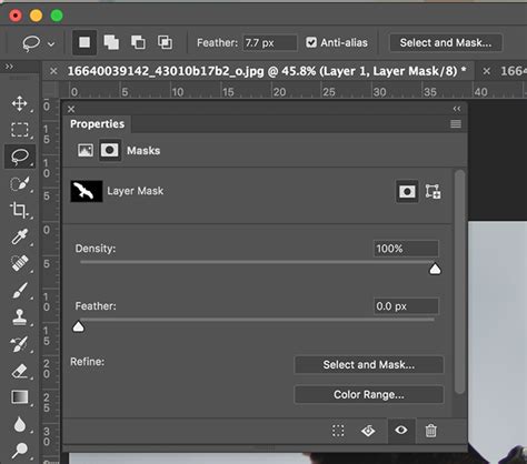Photoshop kiválasztás és maszk funkció