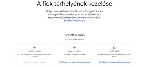Google tárhely kezelése