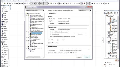 Archicad AutoSave mappa beállítása