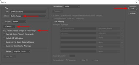 Adobe Photoshop Batch Image Resize