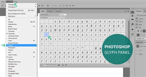 Photoshop Glyphs Panel