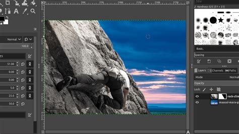 GIMP paraméteres maszk görbeszerkesztő