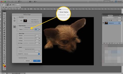 Photoshop Refine Edge ablak