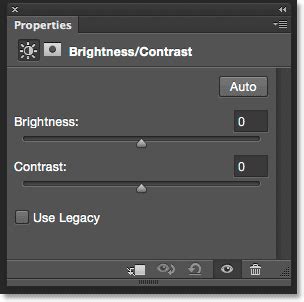 Photoshop brightness/contrast adjustment layer