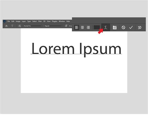 Szöveg görbe vonalon a Photoshopban