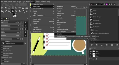GIMP GIMPresszionista szűrő beállításai