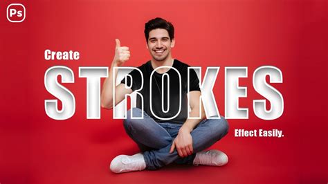 Photoshop stroke effect example