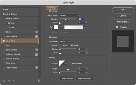 Photoshop layer styles stroke options