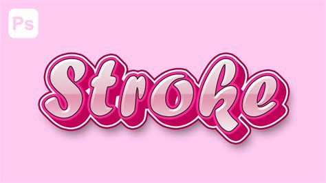 Photoshop text stroke effects
