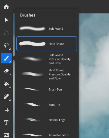 Photoshop ecsetek panel