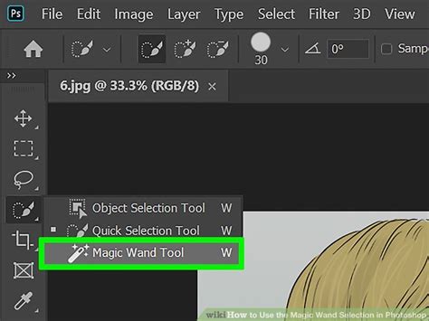 Photoshop Magic Wand és Quick Selection eszközök