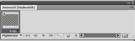 Photoshop animáció panel képkocka üzemmódban