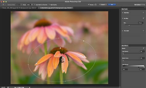 Photoshop Blur Gallery beállítások
