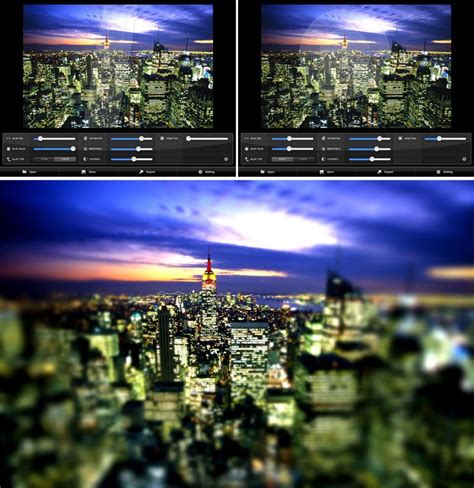 TiltShift Generator felület