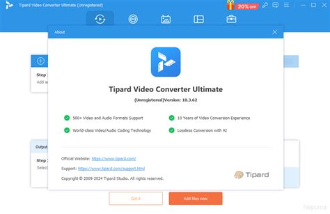 Tipard Video Converter Ultimate felület