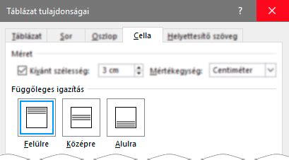 Szövegdobozok igazítása