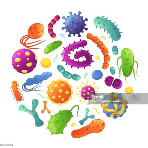 A különböző vírusok illusztrációja