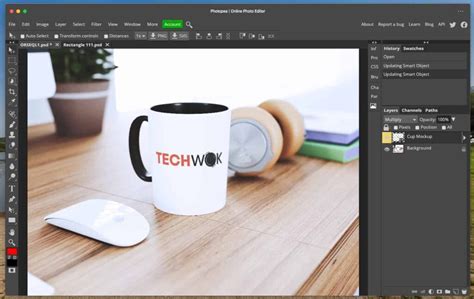 A PSD mockupok rétegstruktúrája és az intelligens objektumok használata