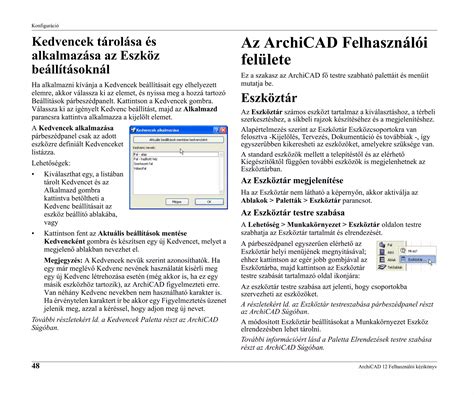Archicad falkontúr beállítások