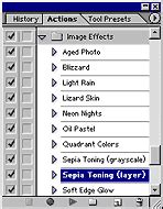 Szépia tónus és színkorrekció görbékkel