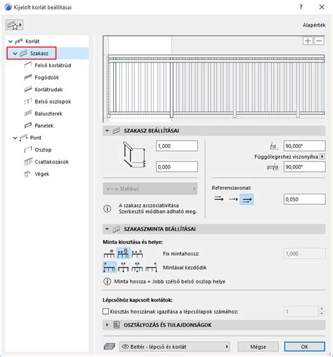 ArchiCAD 21 korlát eszköz interfész és szerkezet