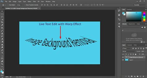 A Photoshop Warp Text ablakának ikonja és beállításai