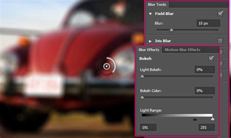 Photoshop Field Blur példa