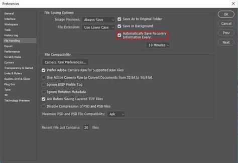 Photoshop AutoRecover mappa helye