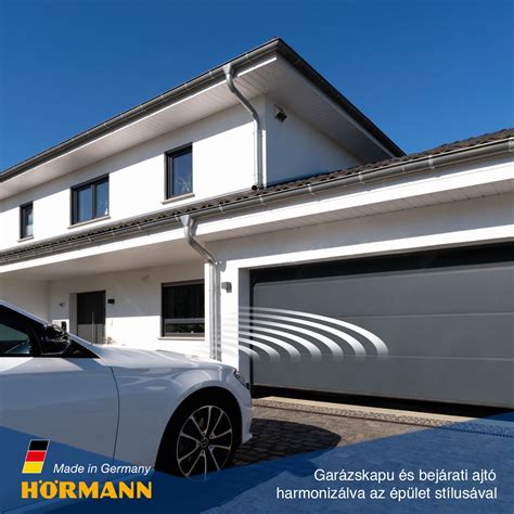 Hörmann garázskapu és bejárati ajtó kombinációja