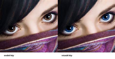 A szem színének megváltoztatása Photoshopban