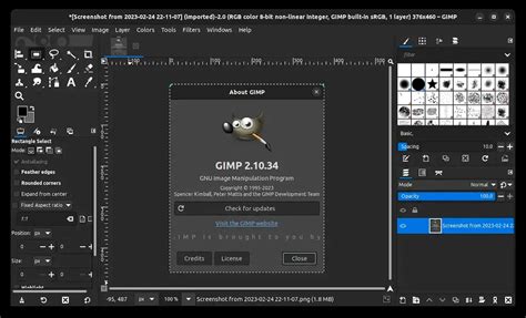 A GIMP vágóeszköze és beállításai