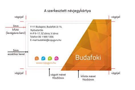Példa névjegykártya sablon