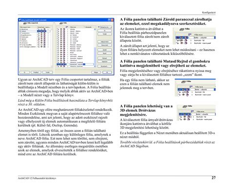 Archicad felhasználói felület és 3D modell