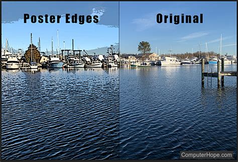 Photoshop Poster Edges szűrő beállításai