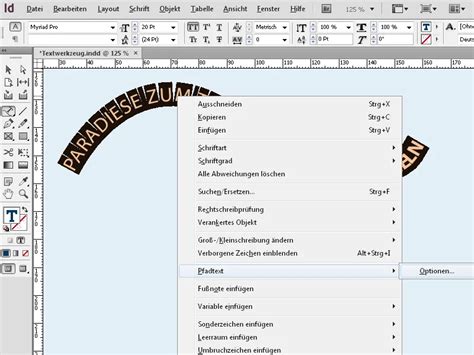 InDesign szöveg igazítási opciók