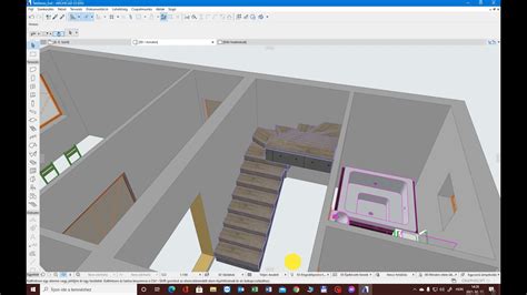 ARCHICAD lépcső pihenő beállítások