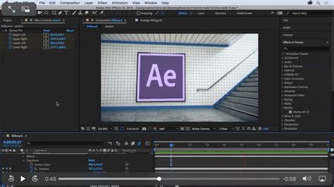 Adobe After Effects felhasználói felület