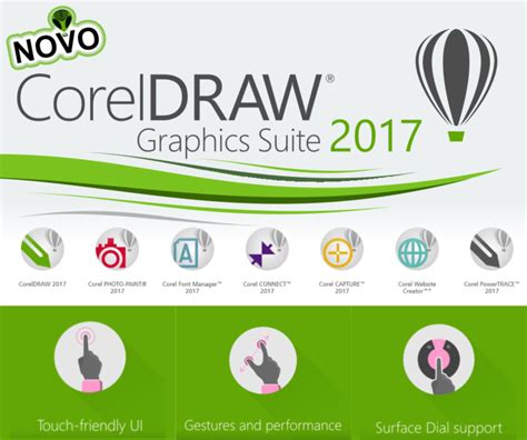 CorelDRAW Graphics Suite 2017 felület