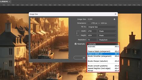 Photoshop Resample opció