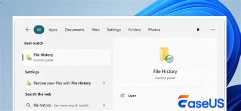 Fájlelőzmények visszaállítása Windows rendszeren