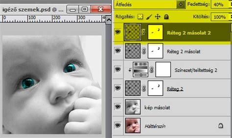 Photoshop rétegmaszk használata képhalványításhoz