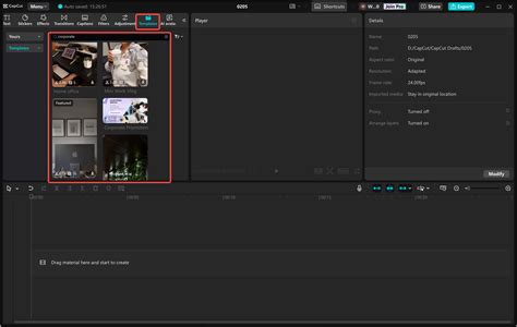 CapCut vászon beállítások videó élhalványításhoz