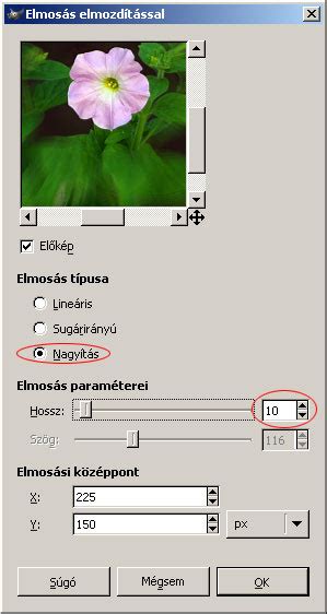 GIMP elmosás és élesítés előtte-utána összehasonlítás